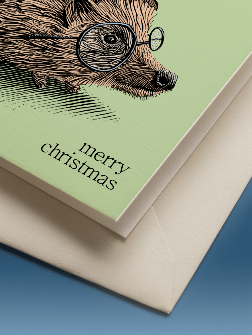 Holiday Hedgehog Christmas mockup 3