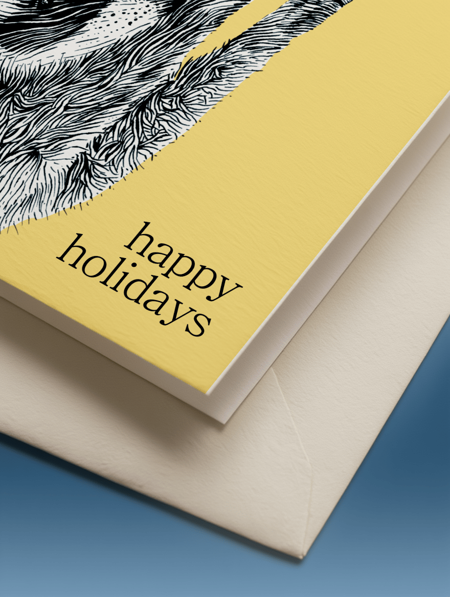 Holiday Raccoon mockup 3