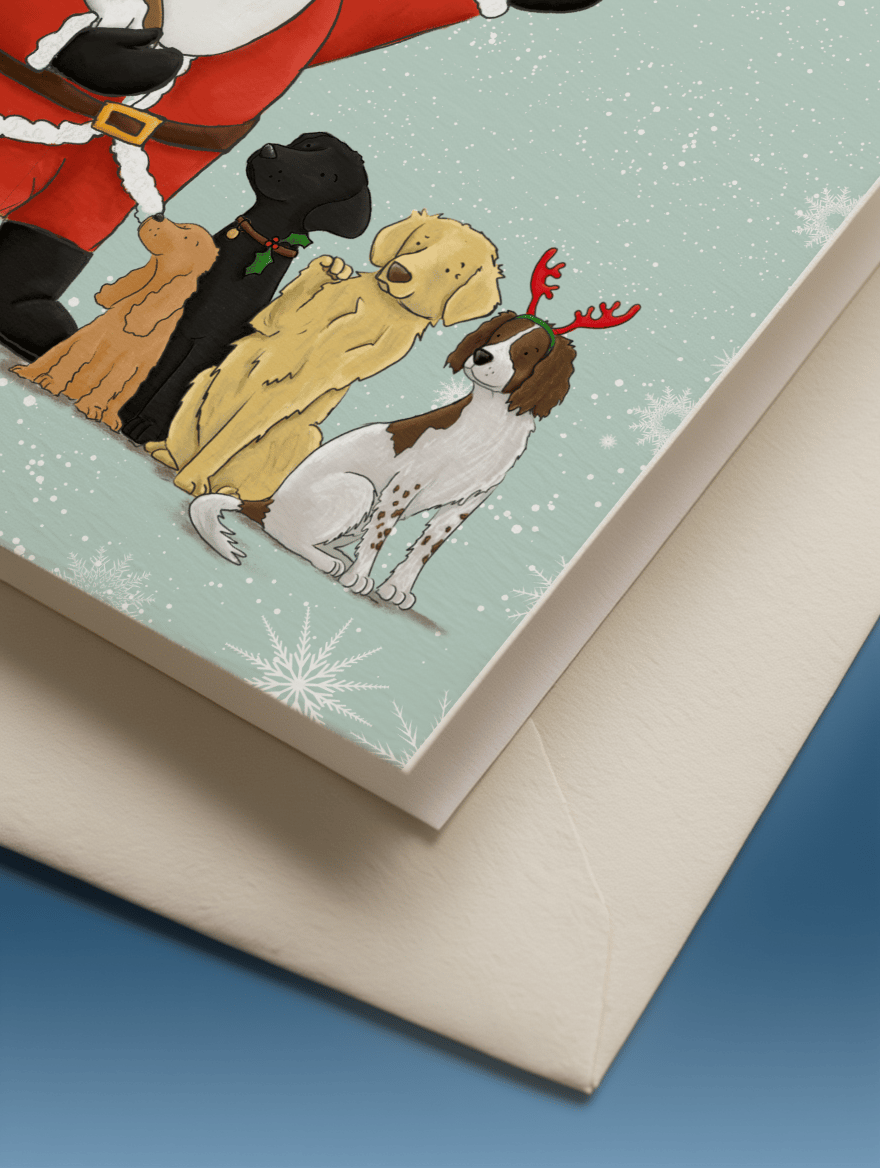 Happy Christmas - Santa And Pets mockup 3