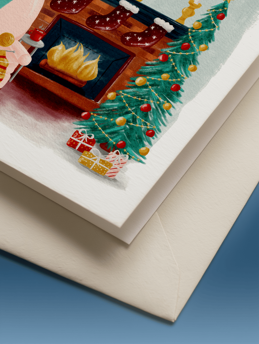 Warm Wishes by the Fireside mockup 3