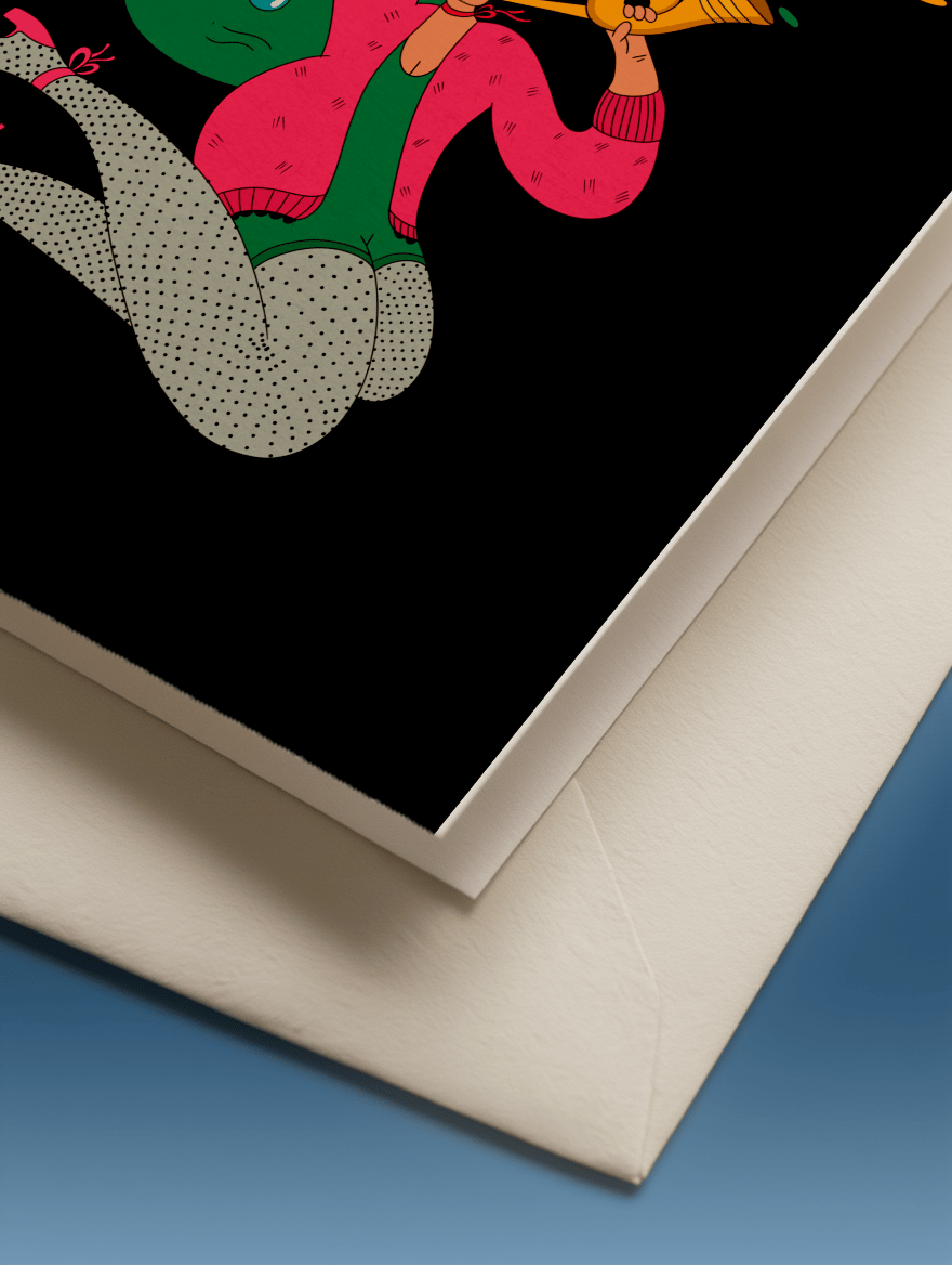 Festive Horn Merry Christmas mockup 3