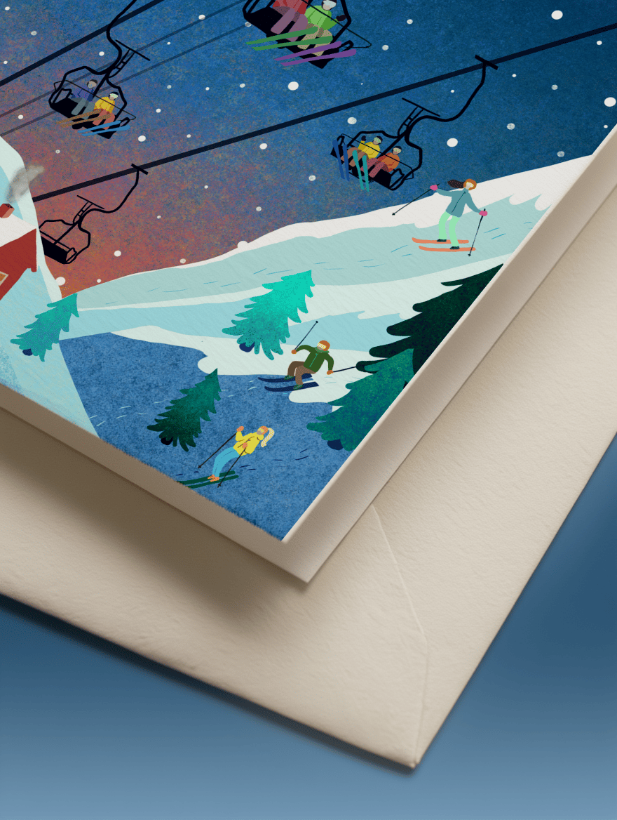 Ski Lift Merry Christmas mockup 3
