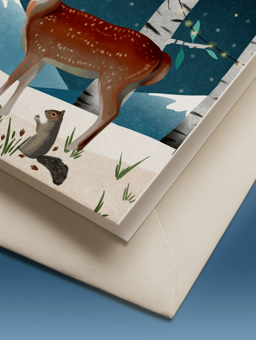 Season's Greetings Deer mockup 3