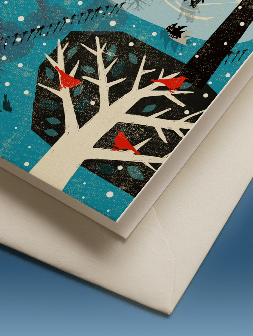 Merry Christmas - Winter Park Scene mockup 3