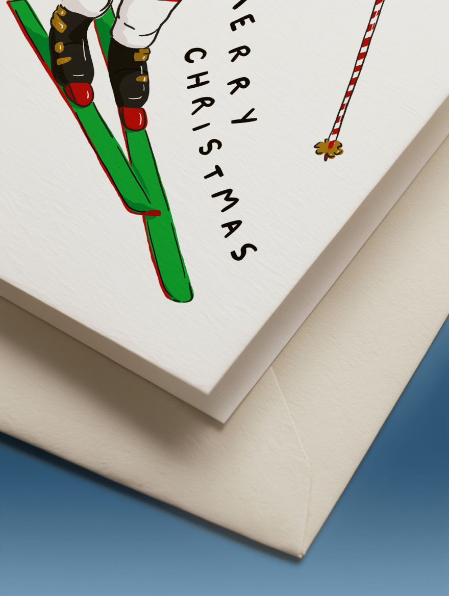 Skiing Santa mockup 3
