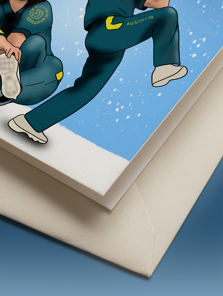 Hoppy Christmas Cricket Card mockup 3