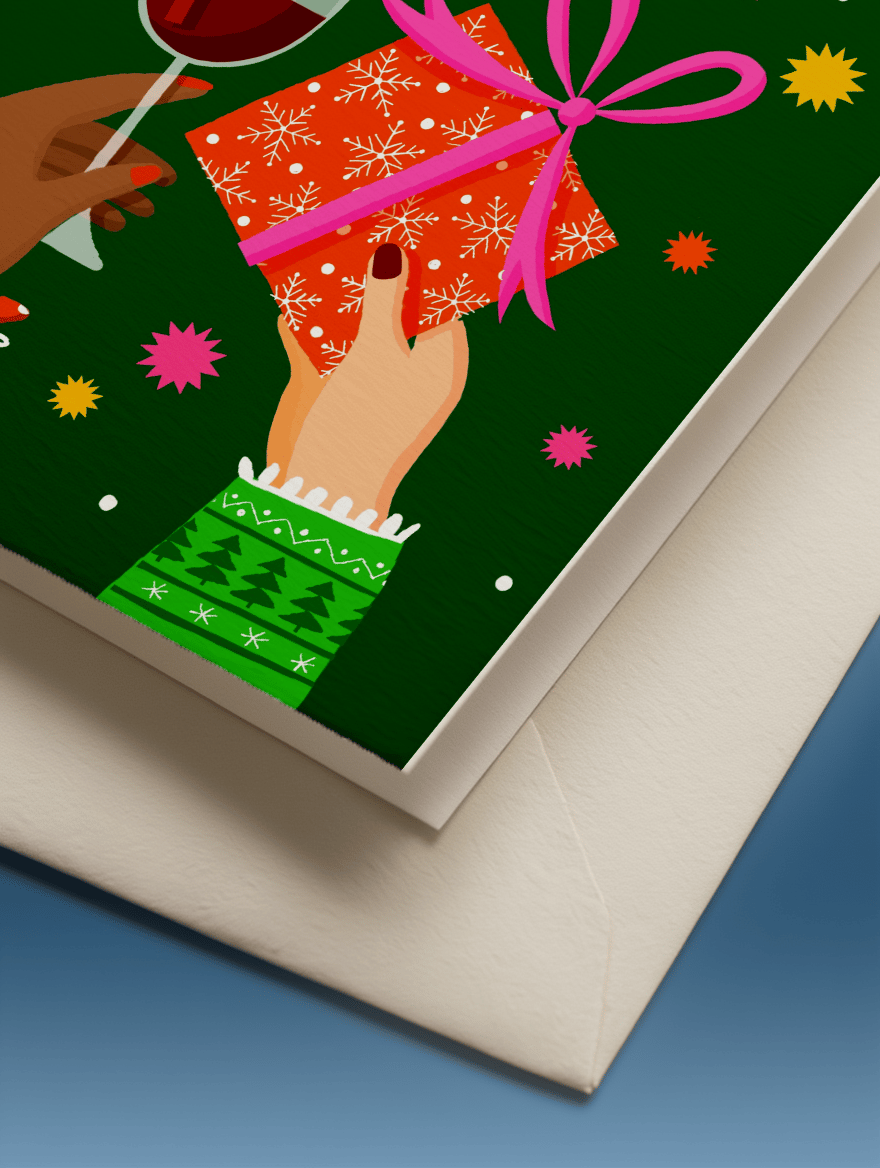 Merry Christmas Bestie Card mockup 2
