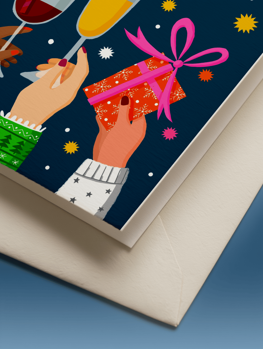 Happy Holidays Toast mockup 3
