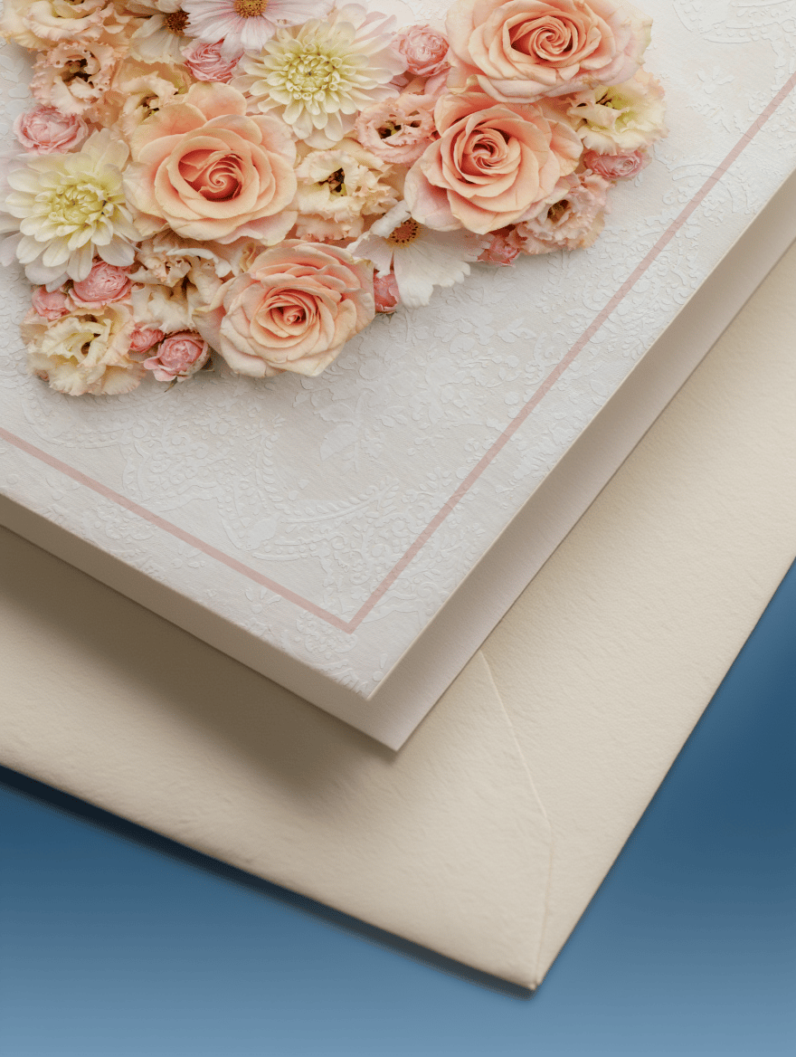 Happily Ever After Floral Card mockup 3