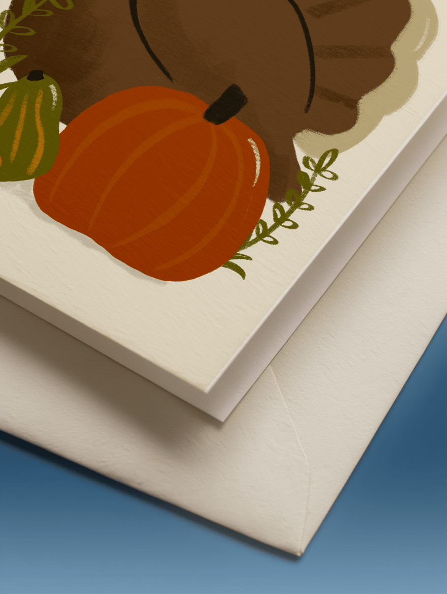Turkey Thanksgiving Greetings mockup 3