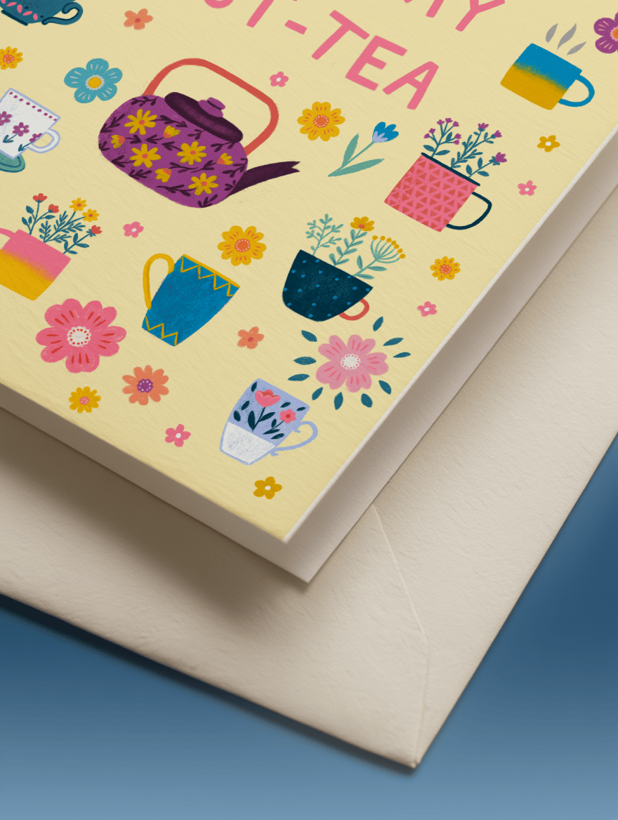 Best-Tea Happy Birthday Card mockup 3