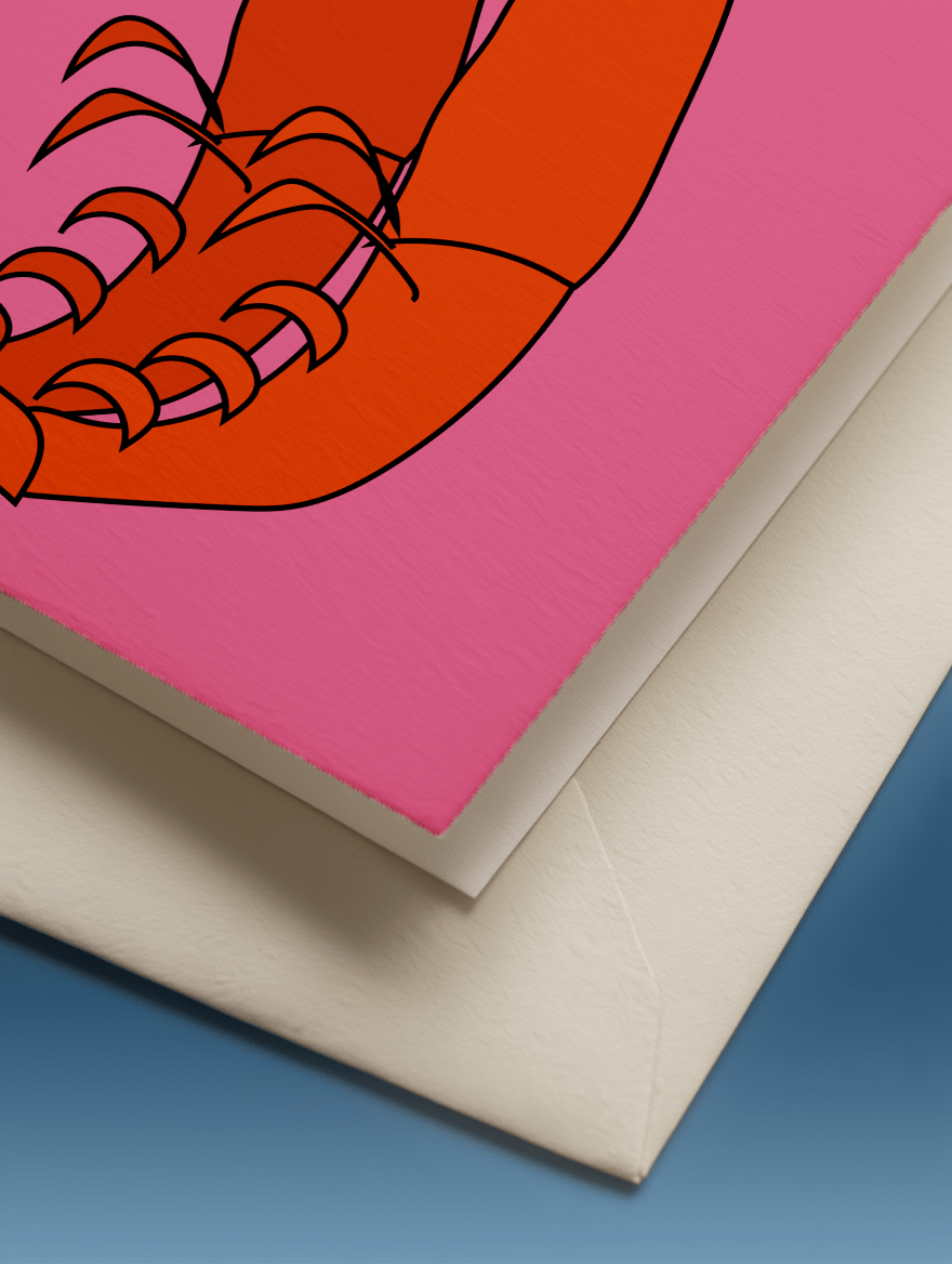 Shrimply The Best Card mockup 3