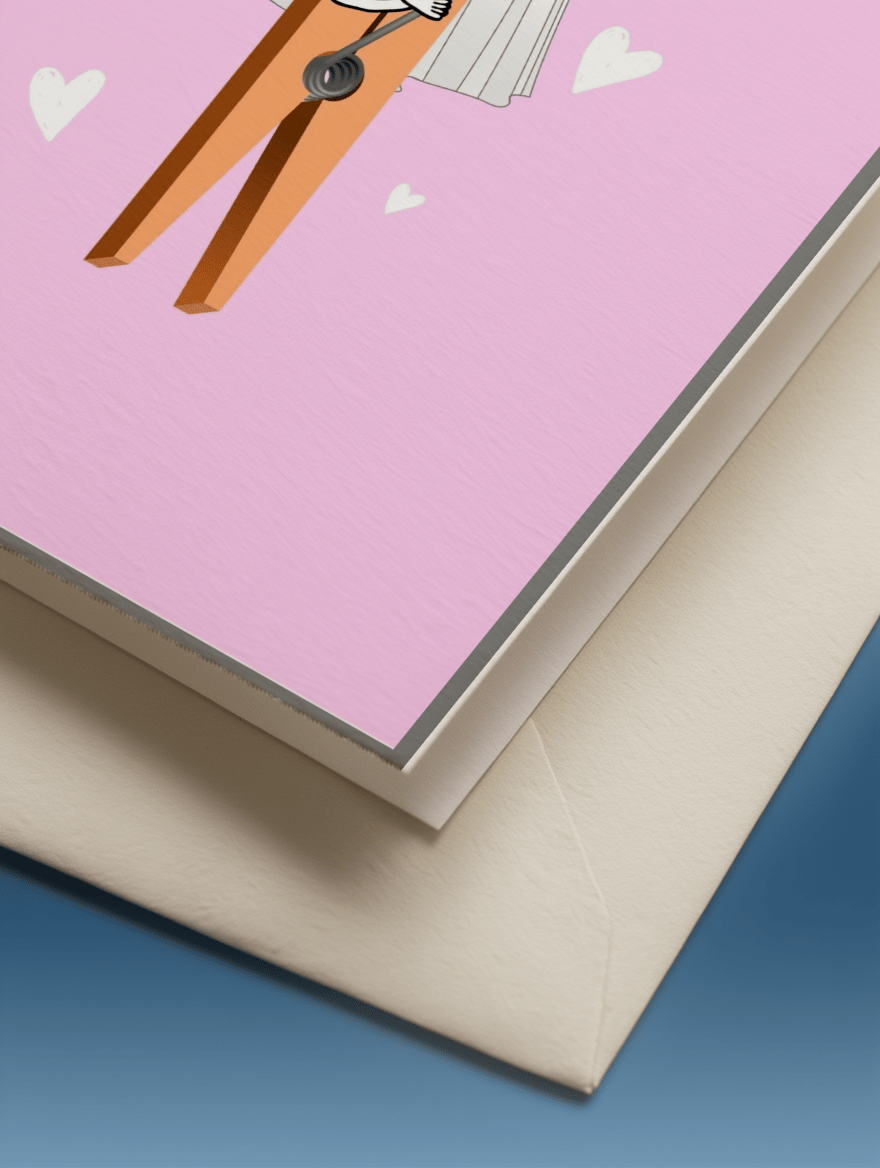 They Met Online Wedding Card mockup 2