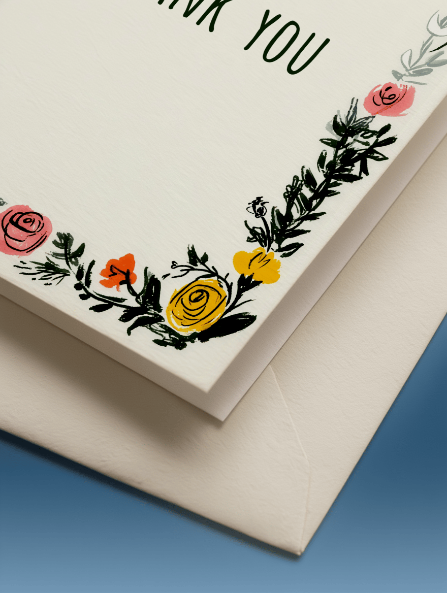 Painted Floral Thank You mockup 3