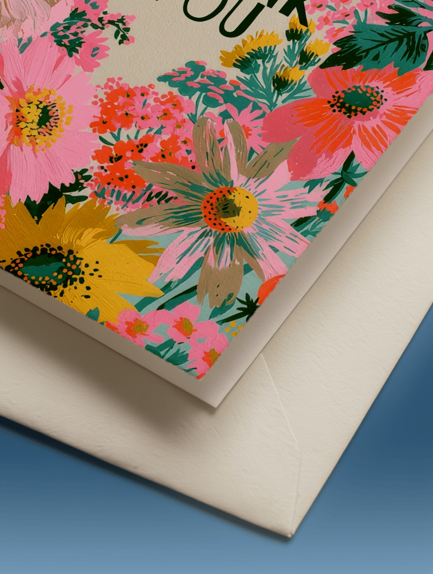 Vibrant Floral Thank You mockup 3