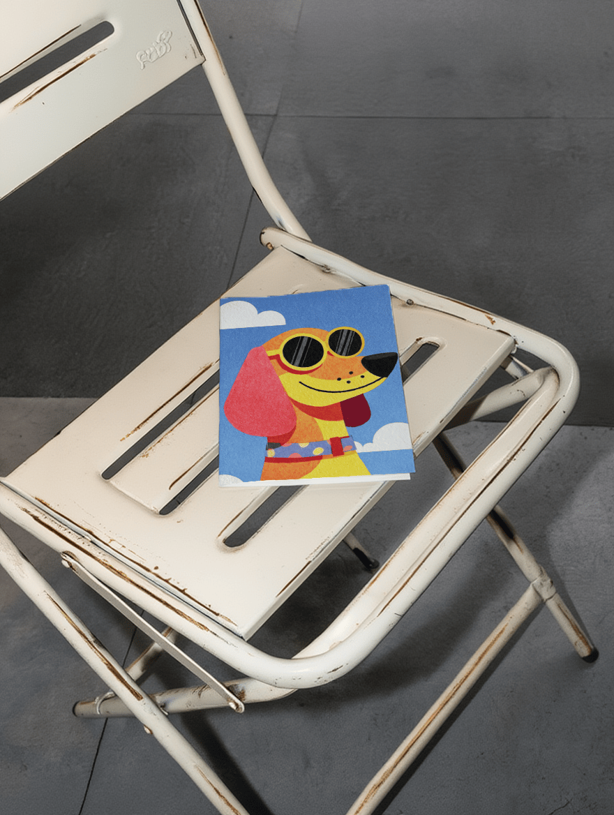 daschund with sunglasses mockup 2