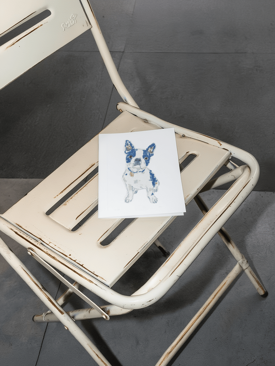 boston terrier sitting mockup 2