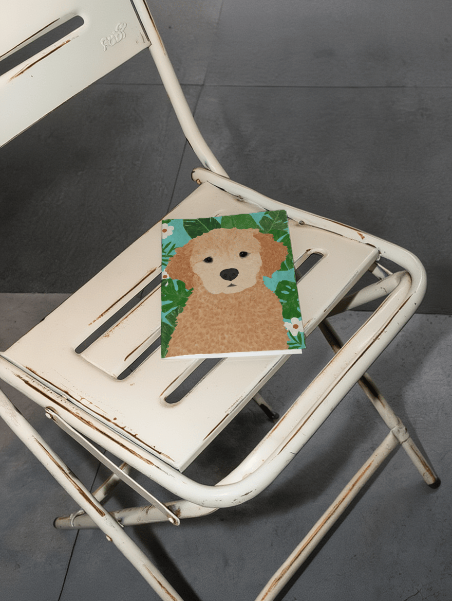 golden retriever against flowers mockup 2