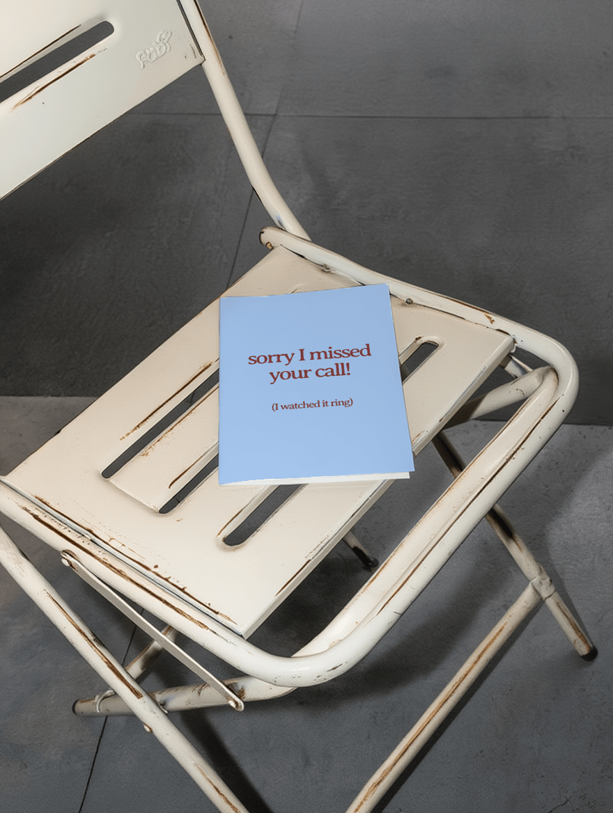 sorry i missed your call! mockup 2