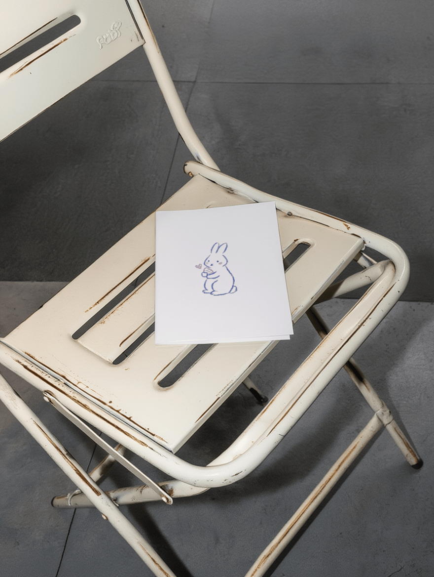 bunny holding egg mockup 2
