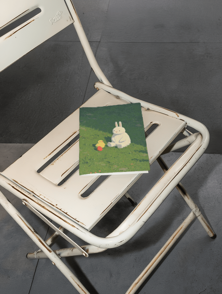 easter bunny and chick mockup 2