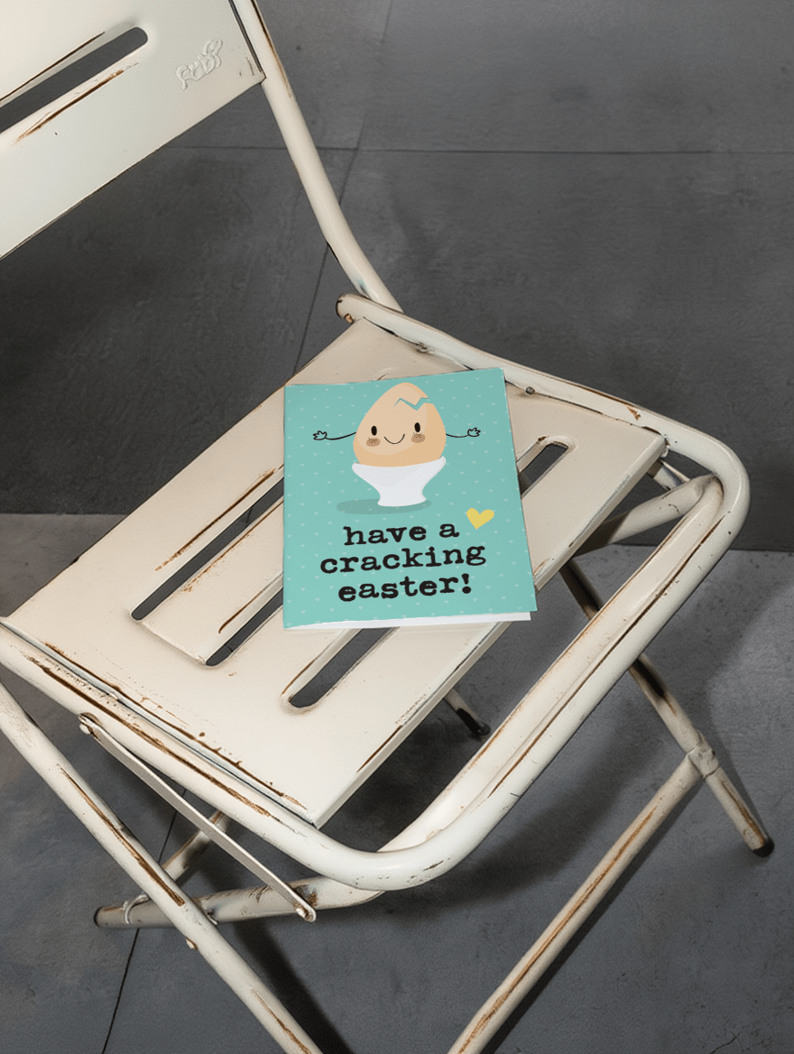 Easter Chic Chick Card mockup 2