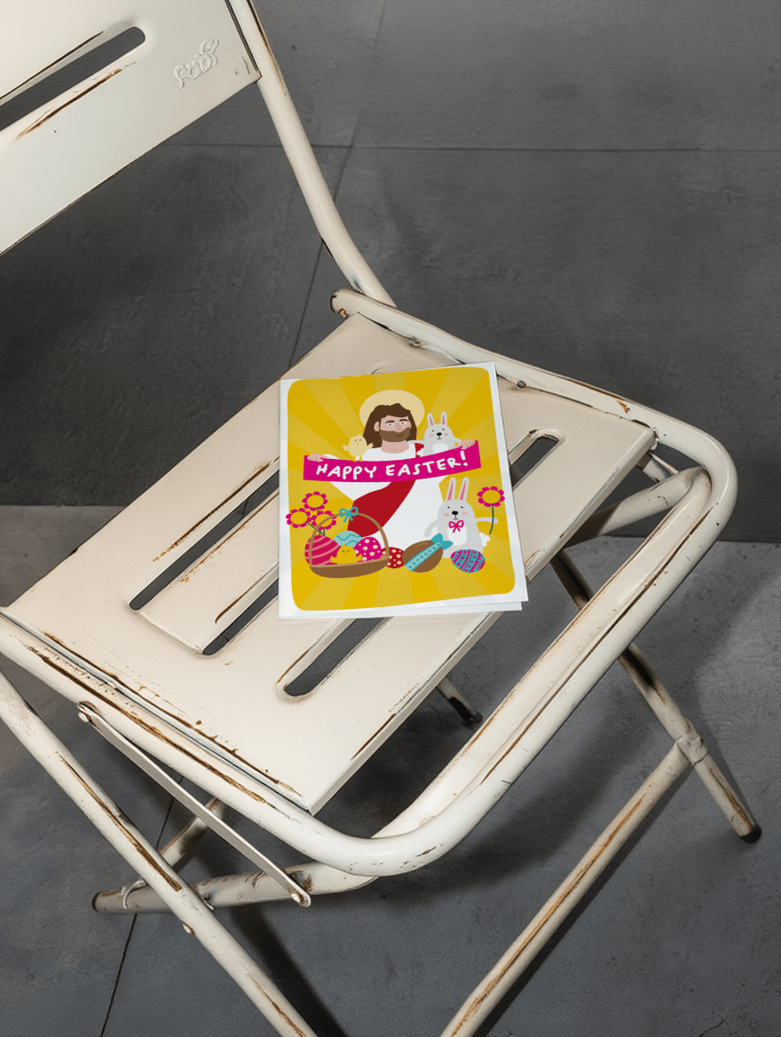 Joyful Easter Greetings Card mockup 2