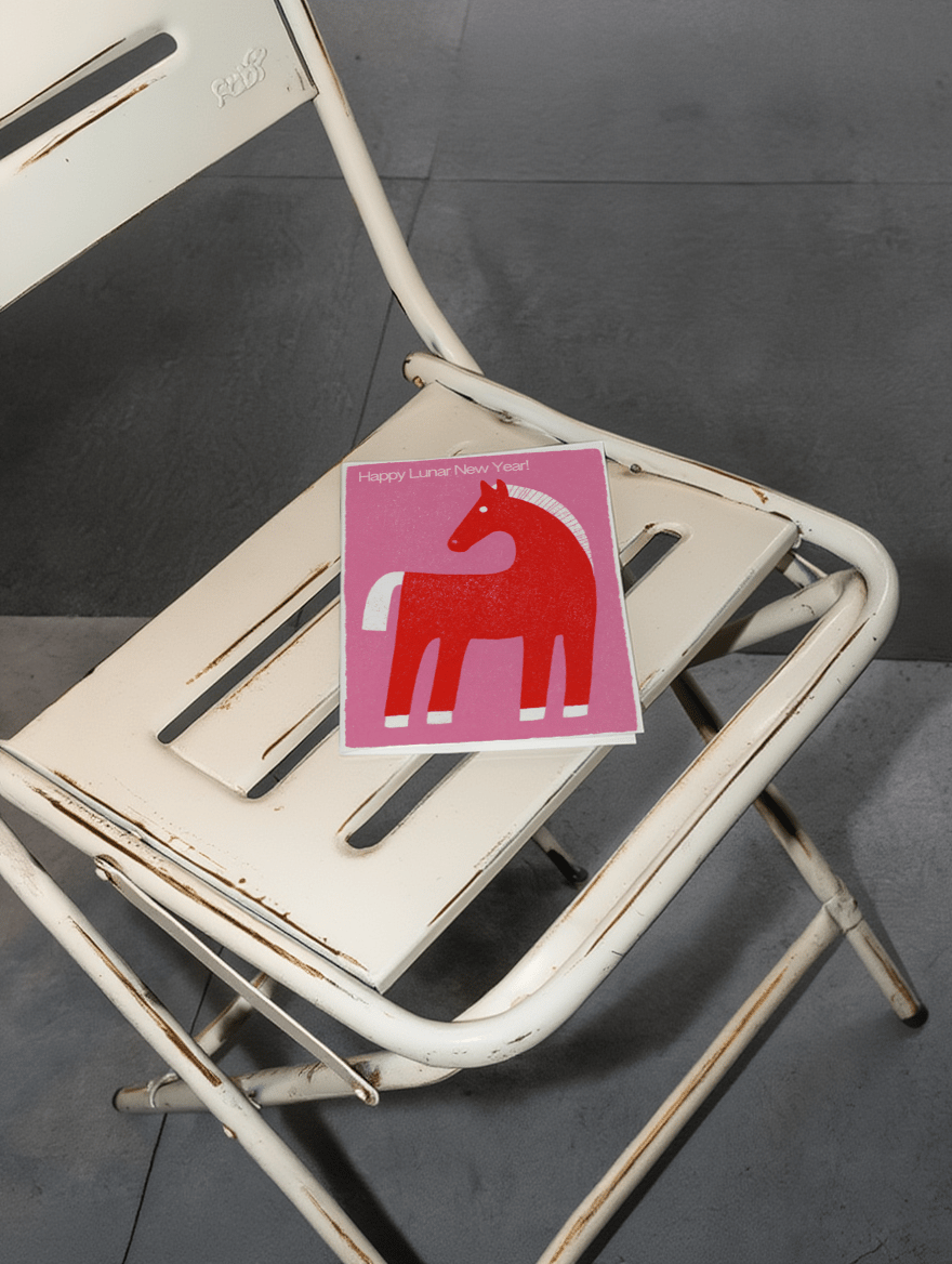 Festive Year of the Horse Card mockup 2