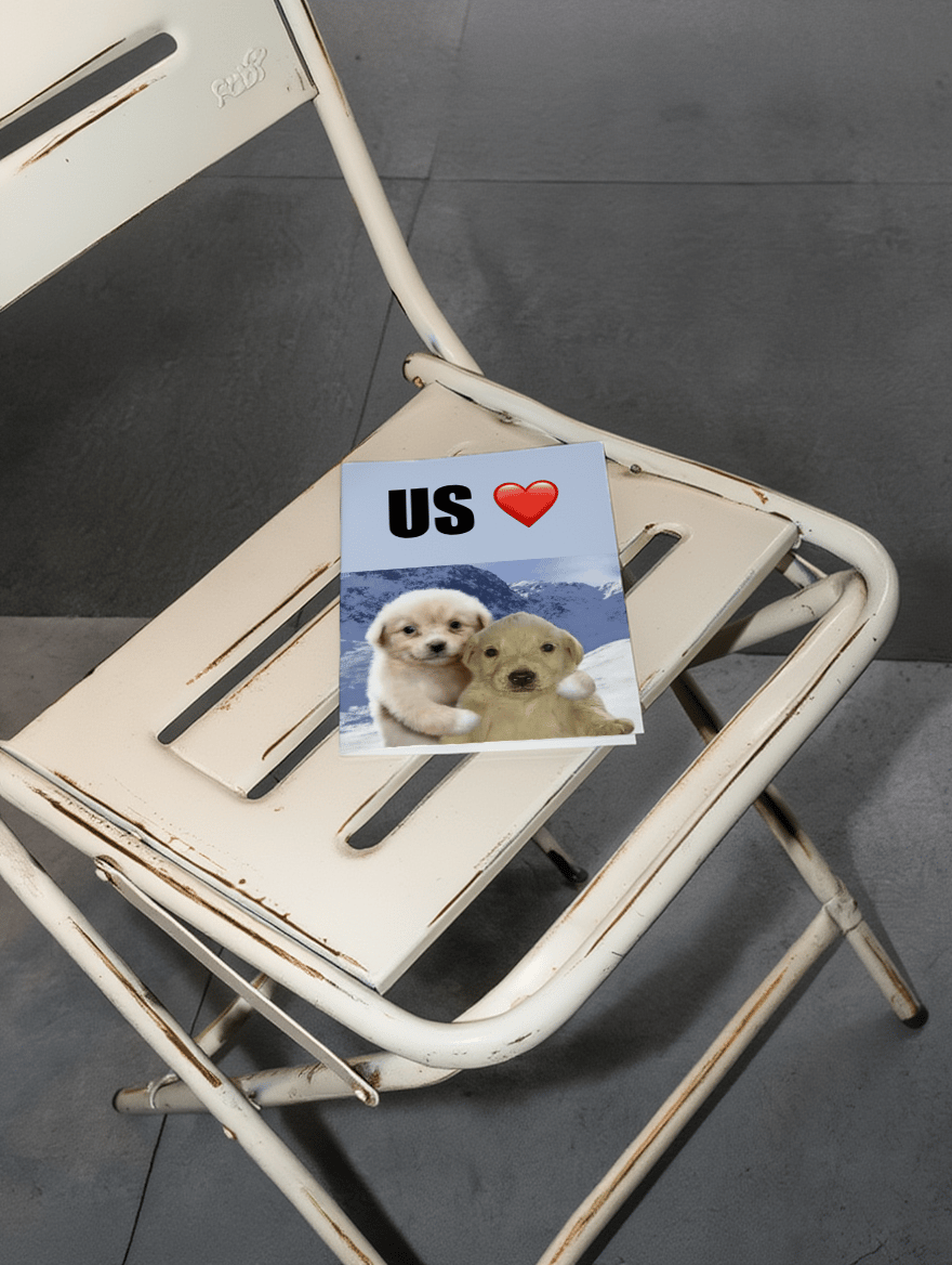 Puppy Love Duo Card mockup 2