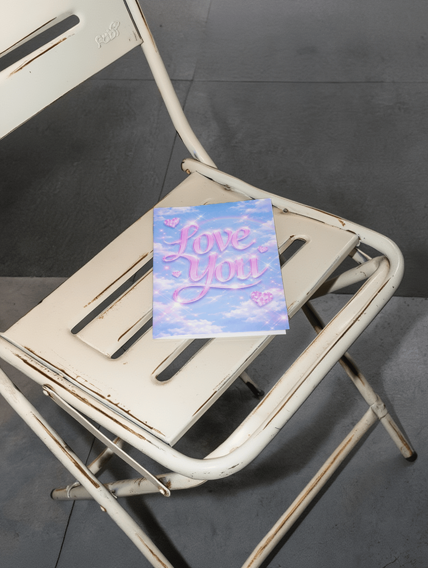 Sparkling Love Card mockup 2