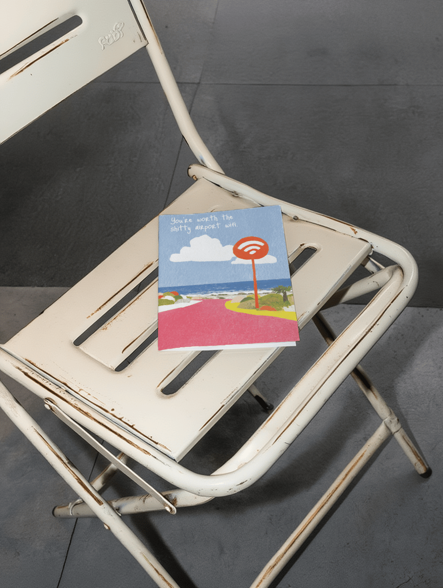 You're Worth the Wait Card mockup 2