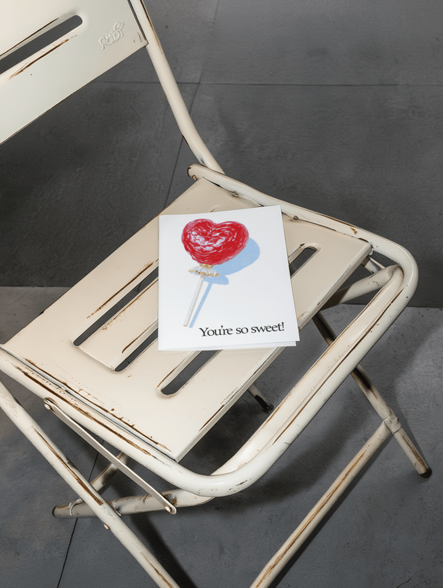 Sweet Heart Lollipop Card mockup 2