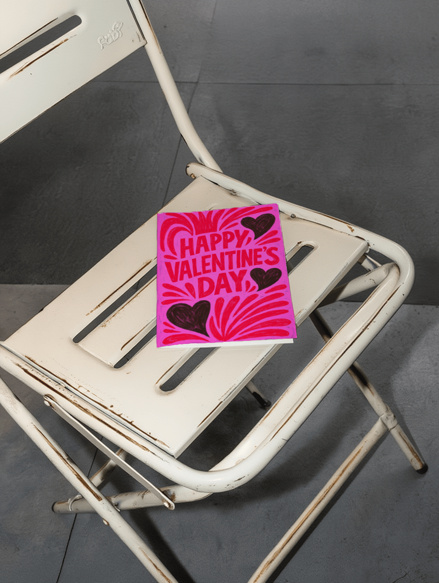 Vibrant Valentine's Love Card mockup 2