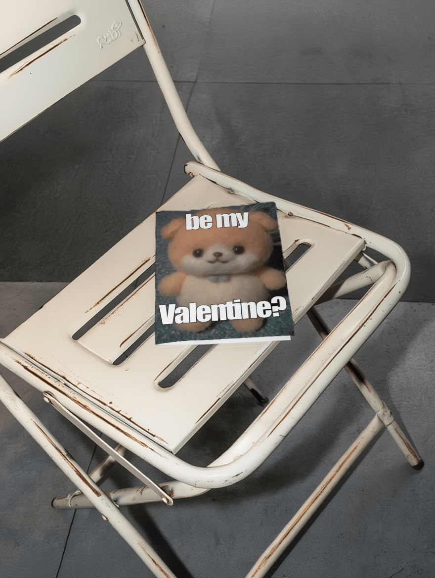 Cute Bear Valentine Card mockup 2
