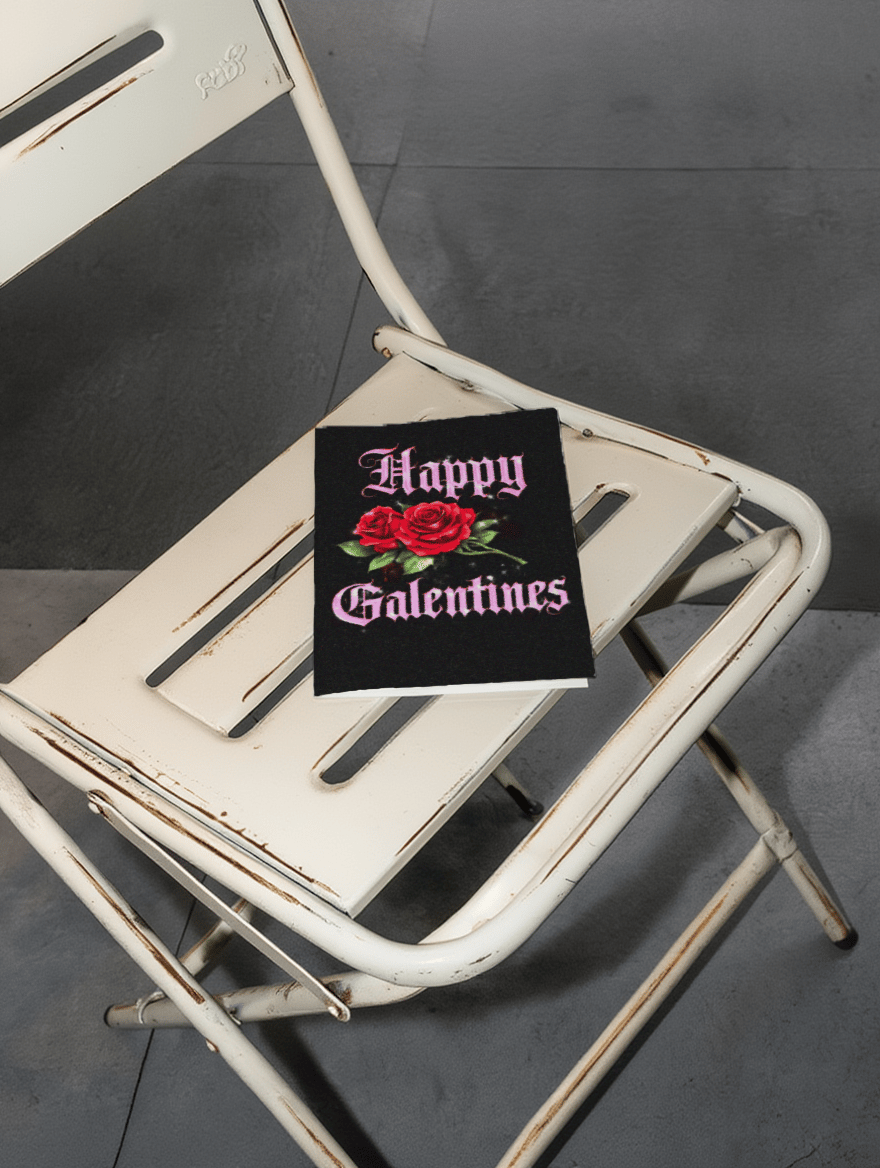 Galentine's Day Roses Card mockup 2