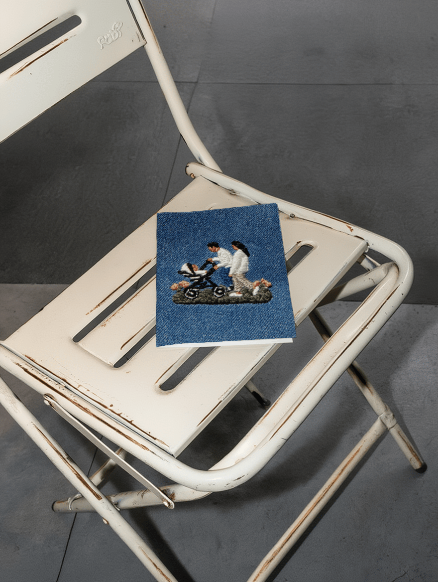 Joyful Family Stroll Embroidery Card mockup 2