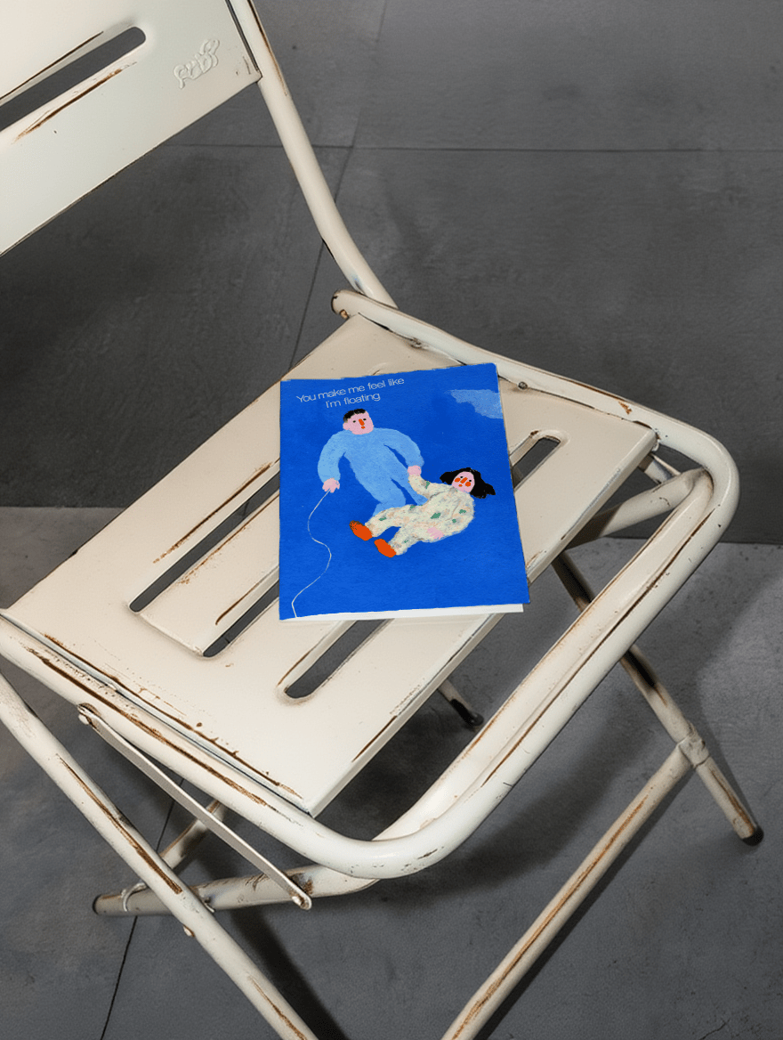 Floating Together Greeting Card mockup 2