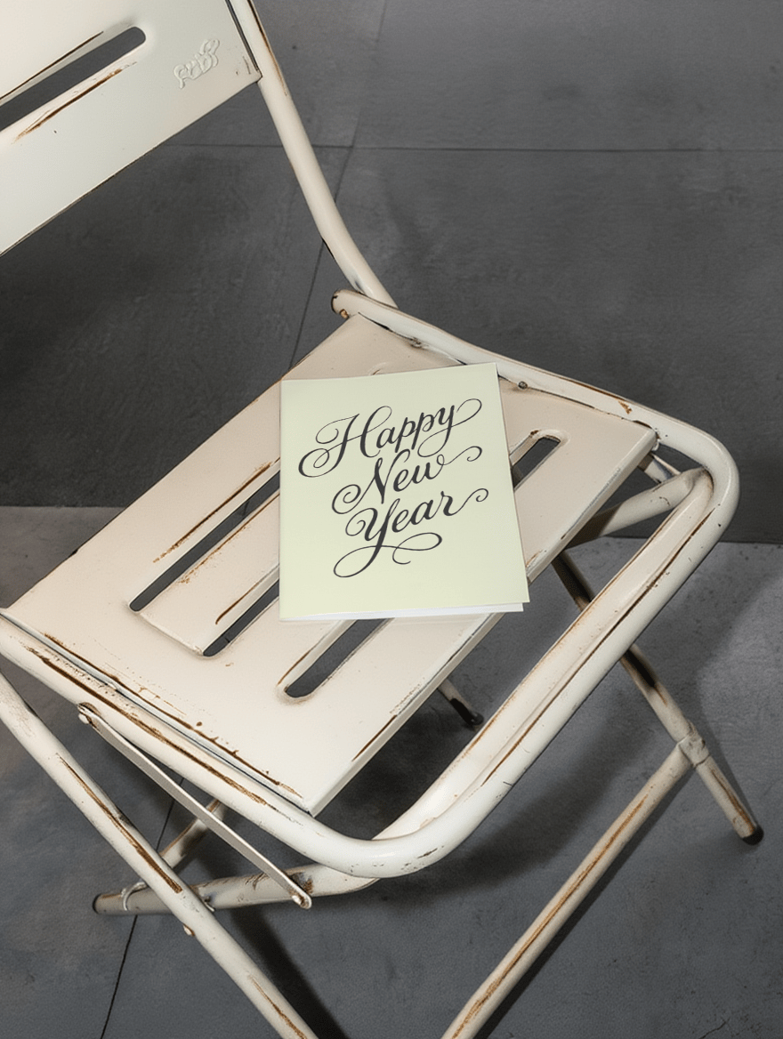 Elegant Happy New Year Card mockup 2