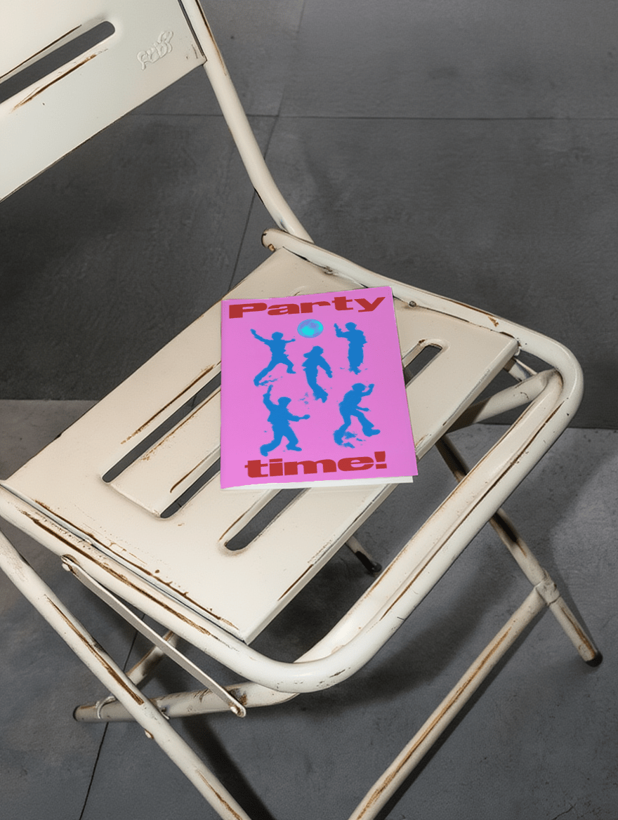 Festive Dance Party Card mockup 2