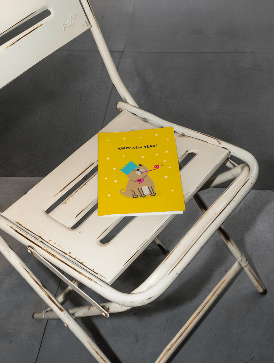 Yappy New Year Cheer Card mockup 2