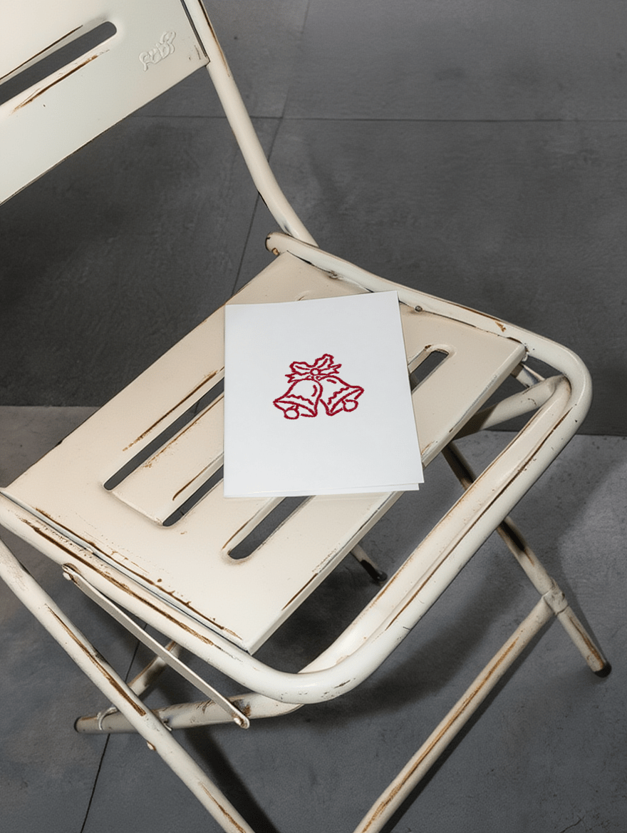 Festive Holiday Bells Card mockup 2