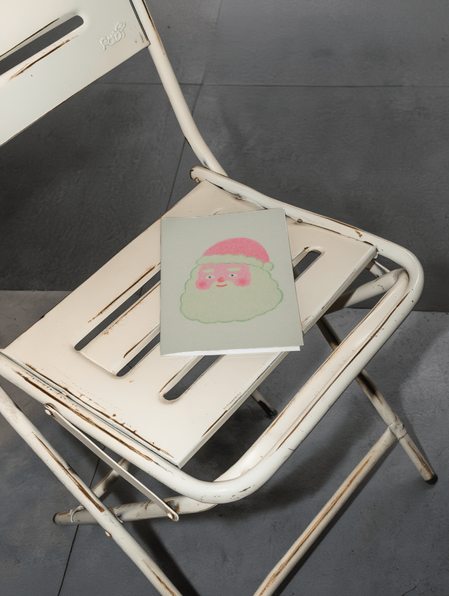Jolly Santa Holiday Card mockup 2