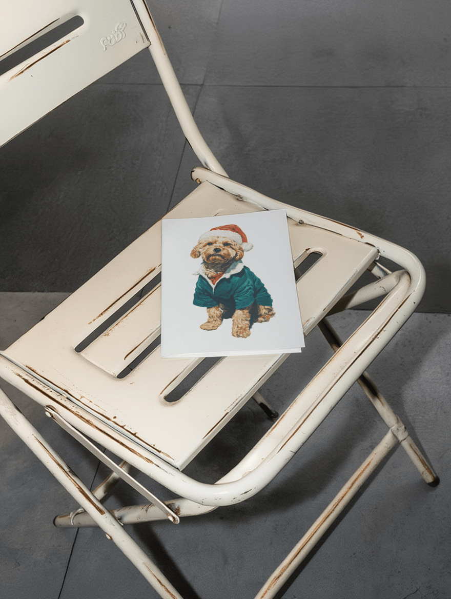 Festive Pooch Holiday Card mockup 2