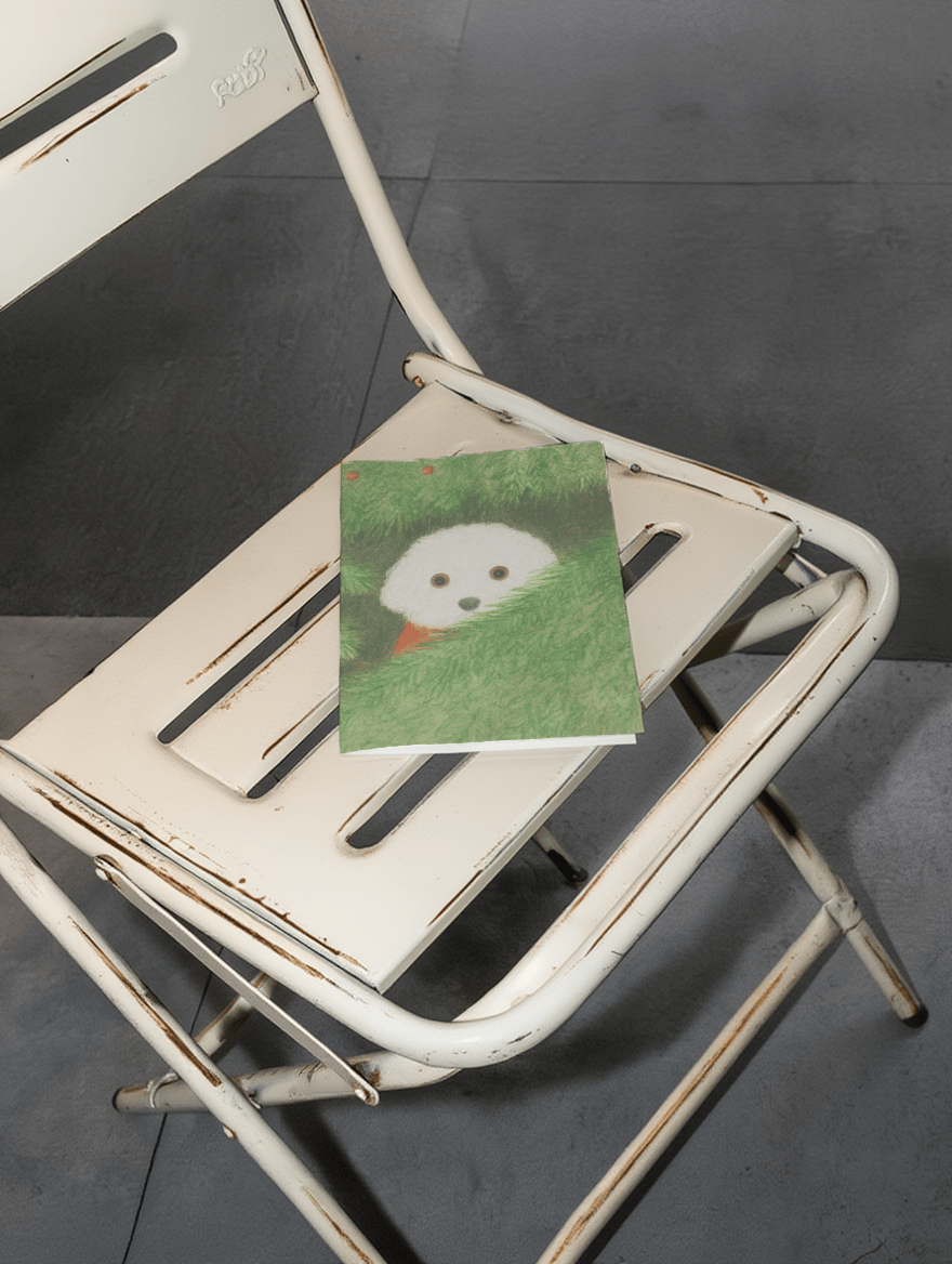 Peeking Pup Christmas Card mockup 2