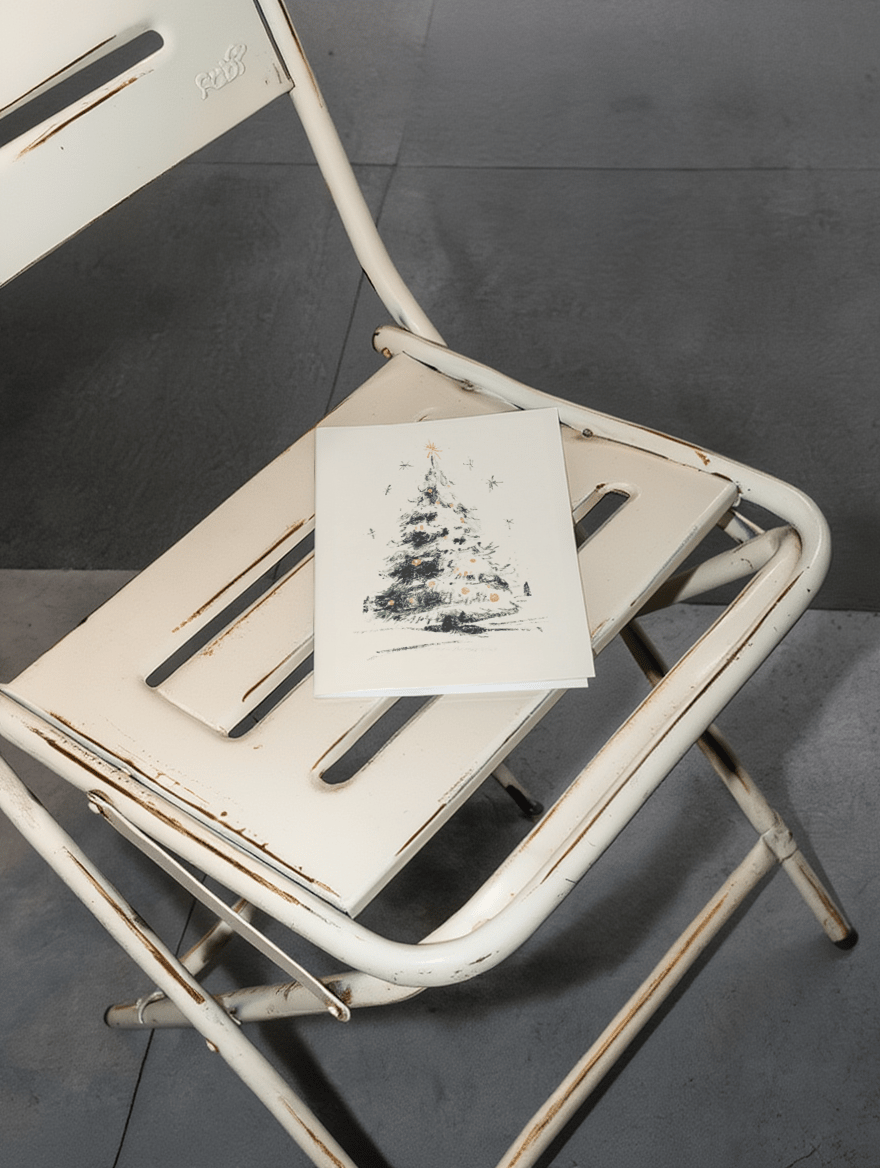 Charming Christmas Tree Card mockup 2