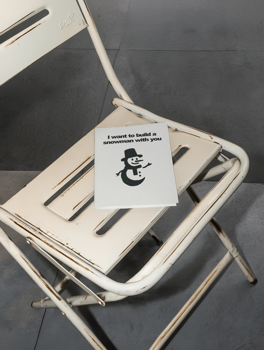 Snowman Fun Greeting Card mockup 2
