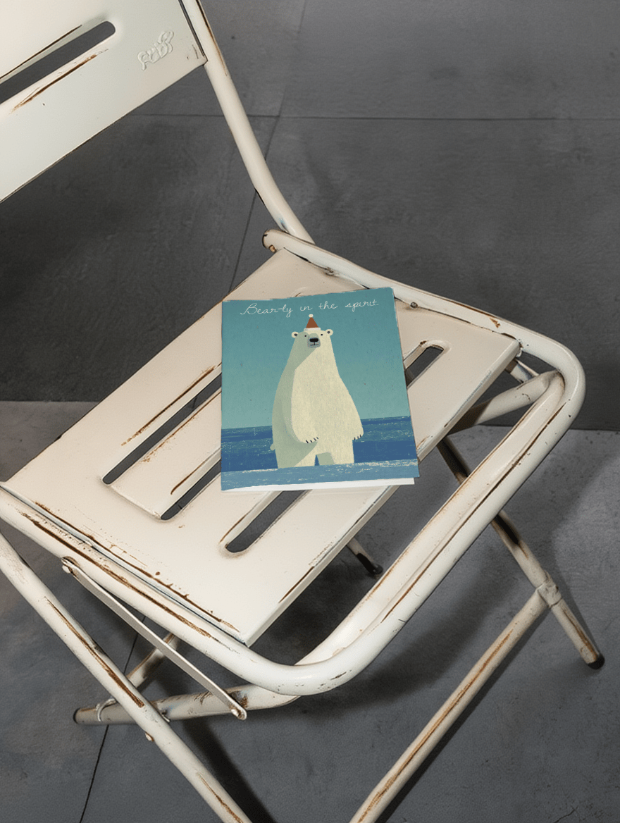 Festive Polar Bear Greetings mockup 2