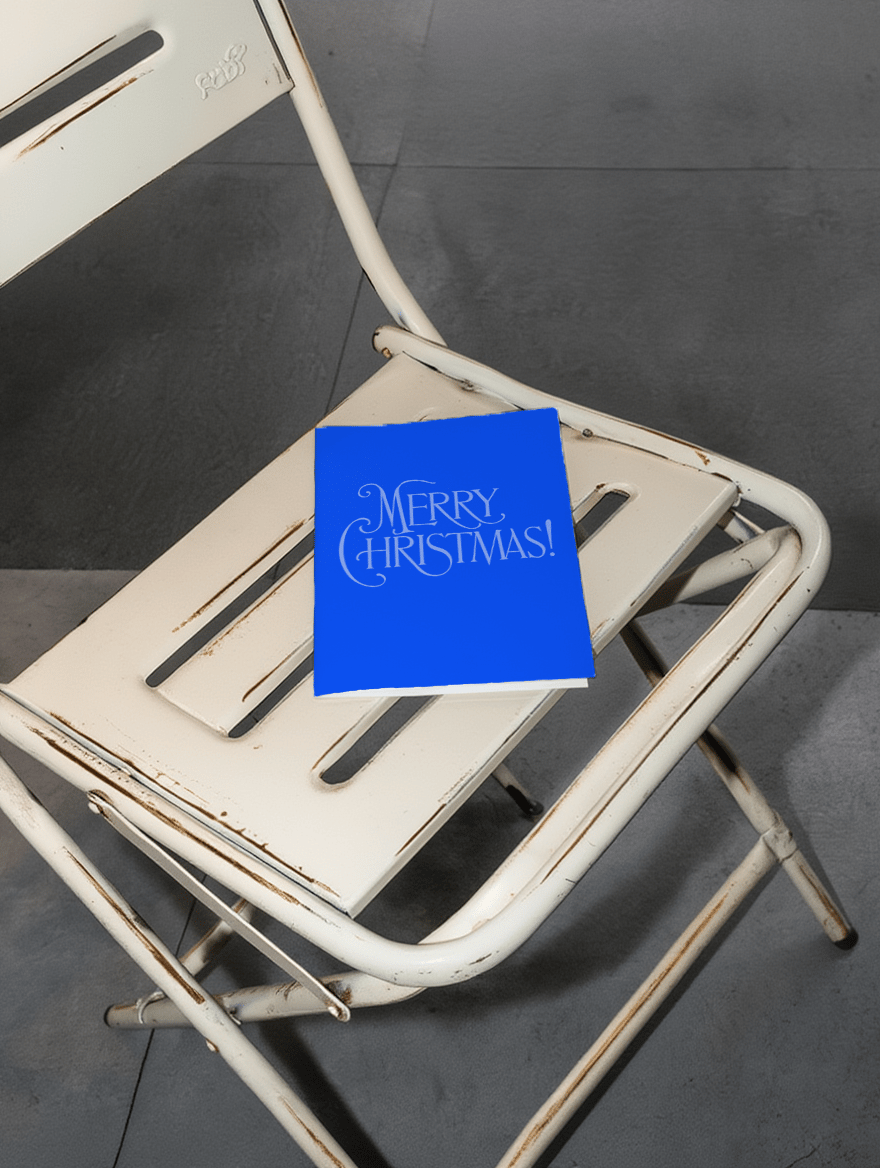 Elegant Merry Christmas Card mockup 1