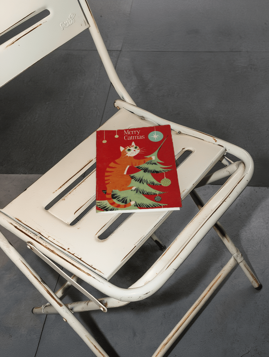 Merry Catmas Holiday Card mockup 2