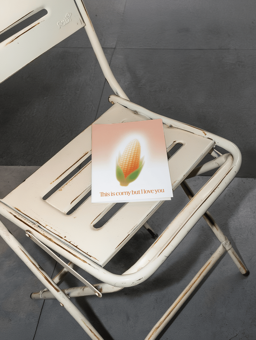 Corny Love Card mockup 2
